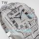TW Factory Swiss Replica Ice Out Cartier Santos 40mm Full Diamond Roman Face Watch (2)_th.jpg